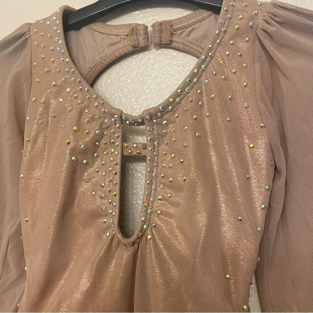 Tenth House solo custom 2 Die 4 Dance dress costume tan beige MYSTIC TD23413 LC
